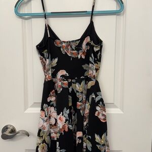 Soprano Black Floral Mini Dress